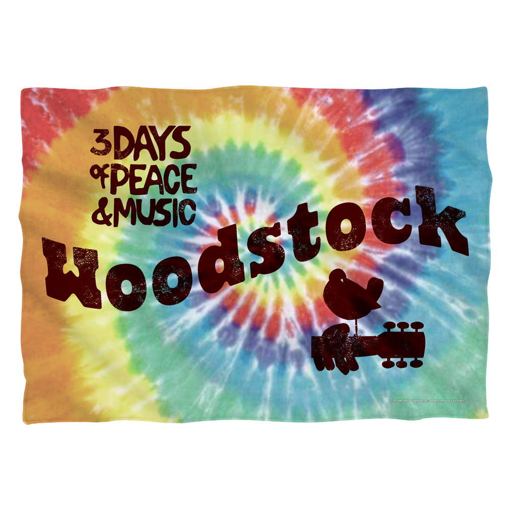 Woodstock Tie Dye Pillow Case Officially Licensed