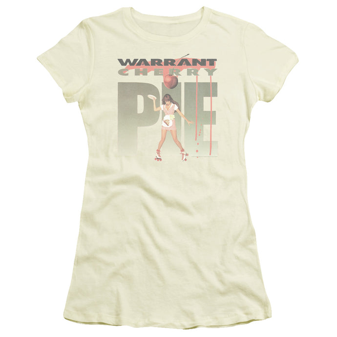 Warrant Cherry Pie Junior Sheer Cap Sleeve Womens T Shirt Cream