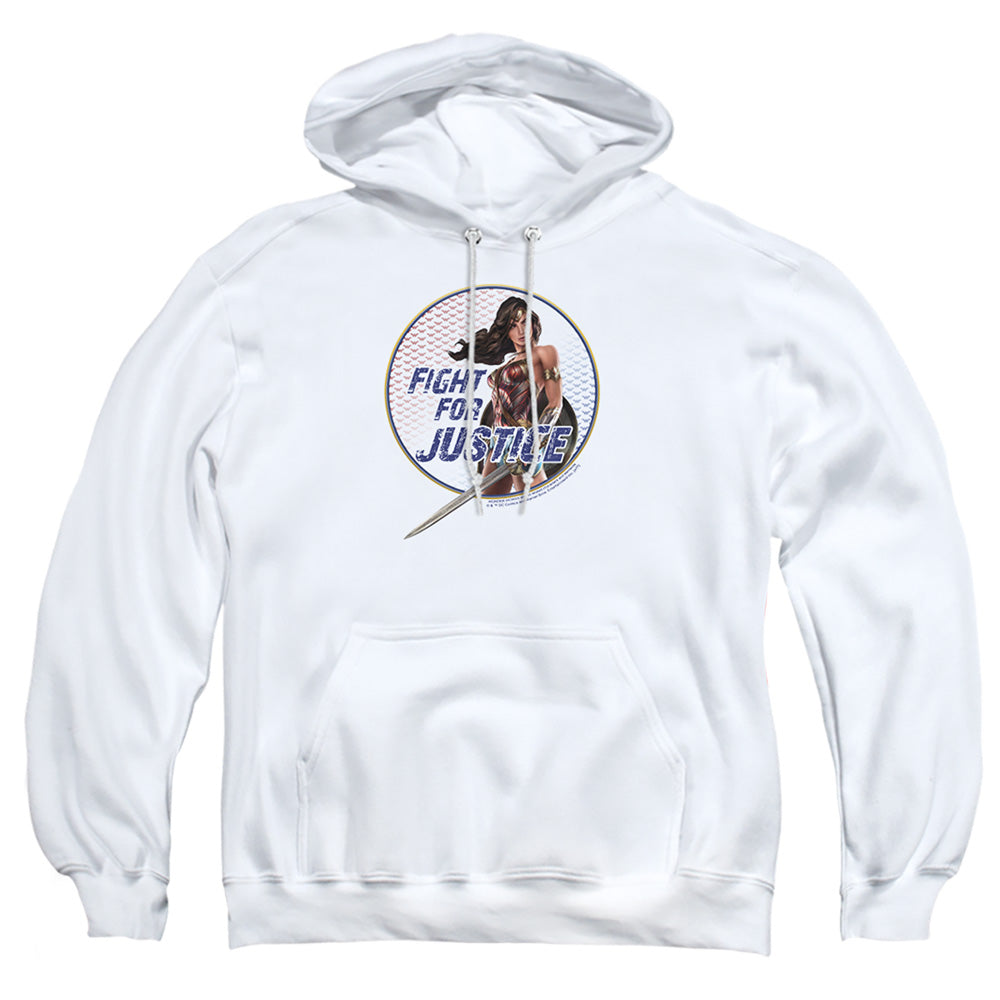 Wonder Woman Movie Fight For Justice Mens Hoodie White Officially Licensed