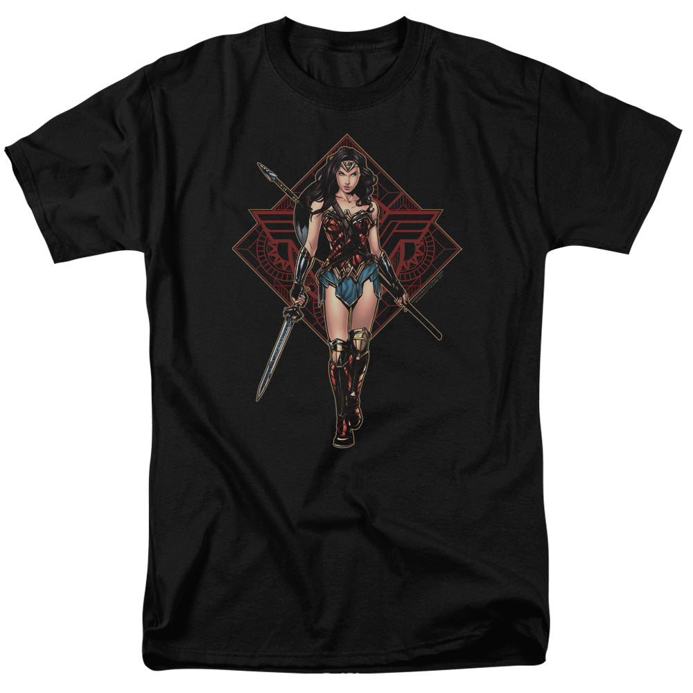 Wonder Woman Movie Warrior Mens T Shirt Black Officially Licensed