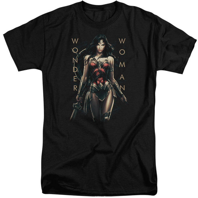 Wonder Woman Movie Armed And Dangerous Mens Tall T Shirt Black