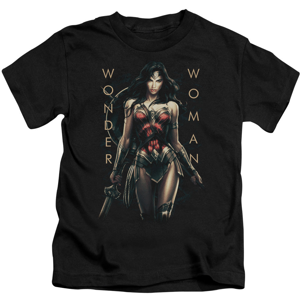 Wonder Woman Movie Armed And Dangerous Juvenile Kids Youth T Shirt Black
