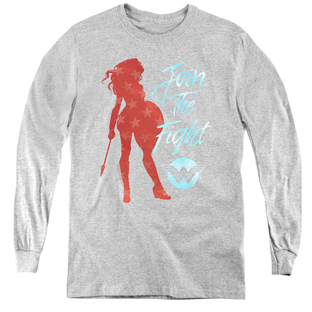Wonder Woman Movie Freedom Fight Long Sleeve Kids Youth T Shirt Athletic Heather