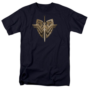 Wonder Woman Movie Sword Emblem Mens T Shirt Navy Blue