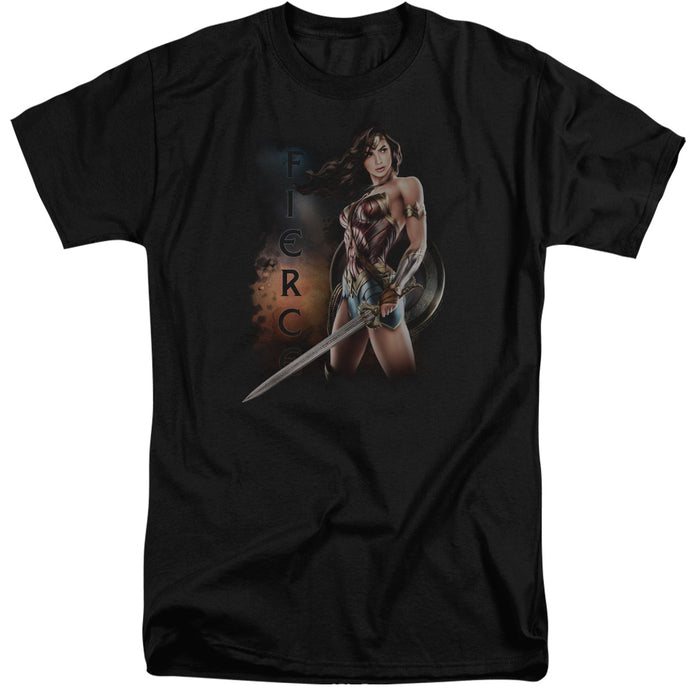 Wonder Woman Movie Fierce Mens Tall T Shirt Black
