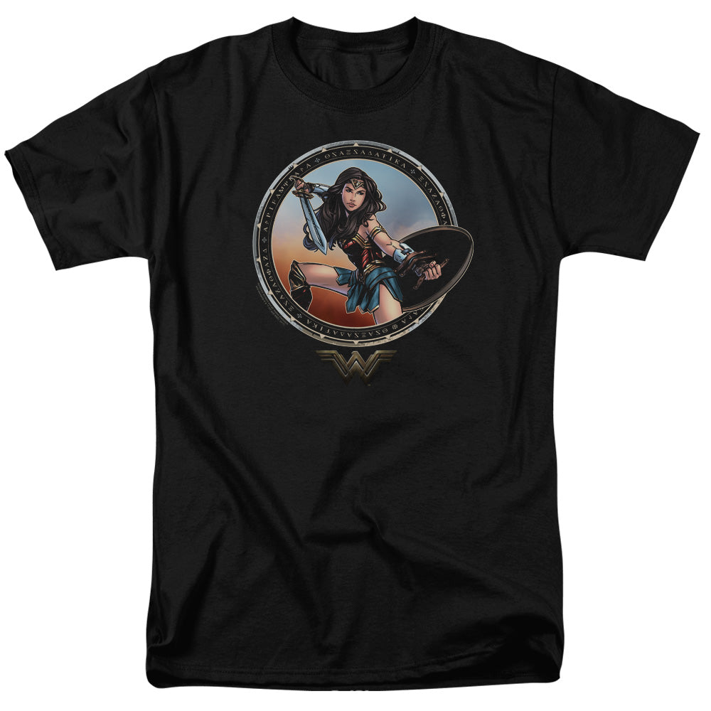 Wonder Woman Movie Battle Pose Mens T Shirt Black Officially Licensed