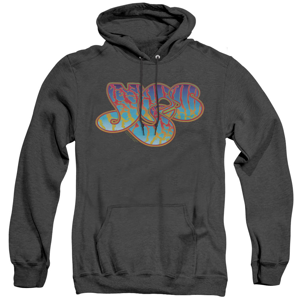 Yes Logo Mens Heather Hoodie Black Officially Licensed