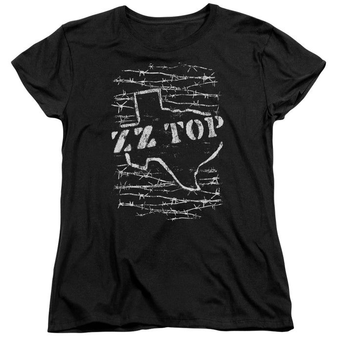 ZZ Top Barbed Womens T Shirt Black