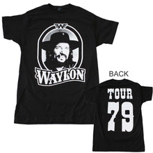 Load image into Gallery viewer, Waylon Jennings Tour 79 Black Mens T Shirt