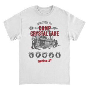 Friday the 13th Camp Crystal Lake Activities Mens T Shirt White