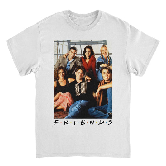 Friends Group Photo Mens T Shirt White Officially Licensed