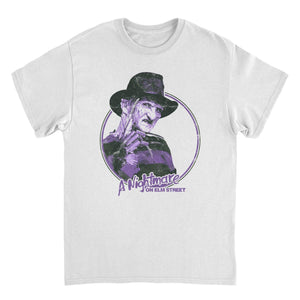 Nightmare on Elm Street One Two Freddy's Comin For You 2 Mens T Shirt White