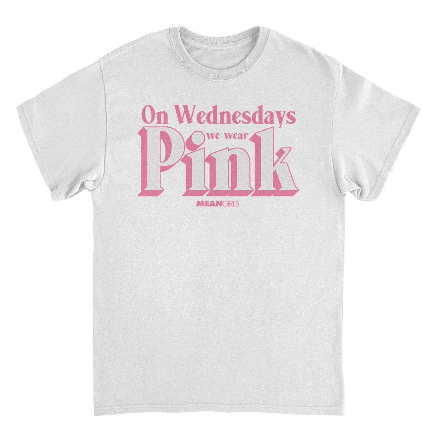Mean Girls on Wednesdays We Wear Pink Mens T Shirt White Officially Licensed