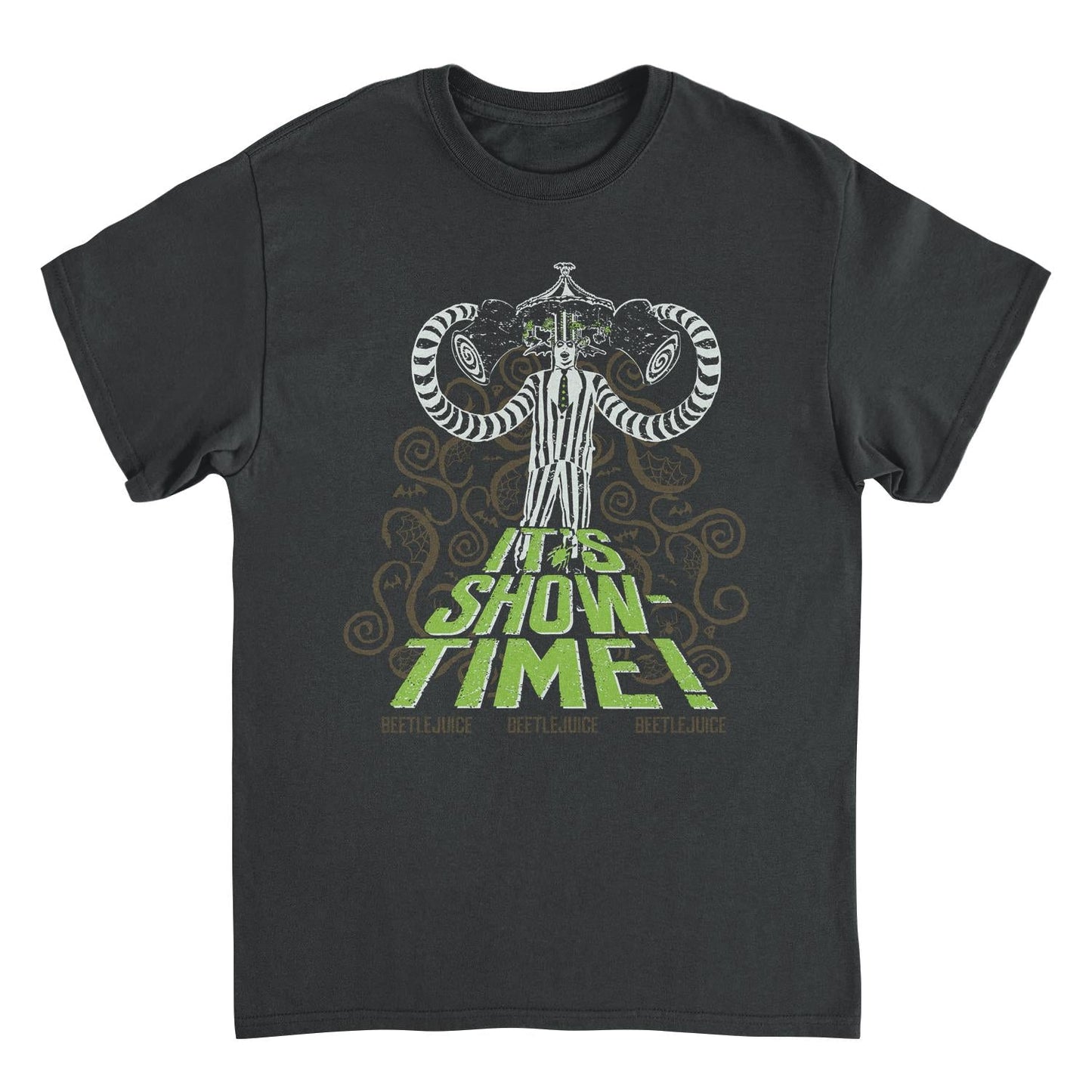 Beetlejuice It's Show-Time Mens T Shirt Black Officially Licensed