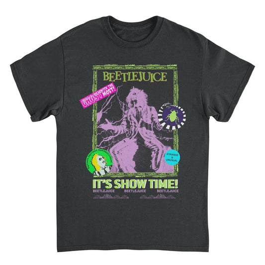 Beetlejuice Beetlejuice Retro Cover Mens T Shirt Black Officially Licensed