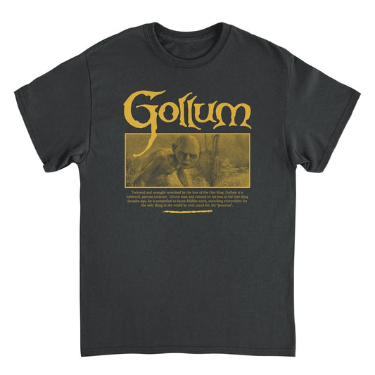 Lord of The Rings Gollum Mens T Shirt Black Officially Licensed