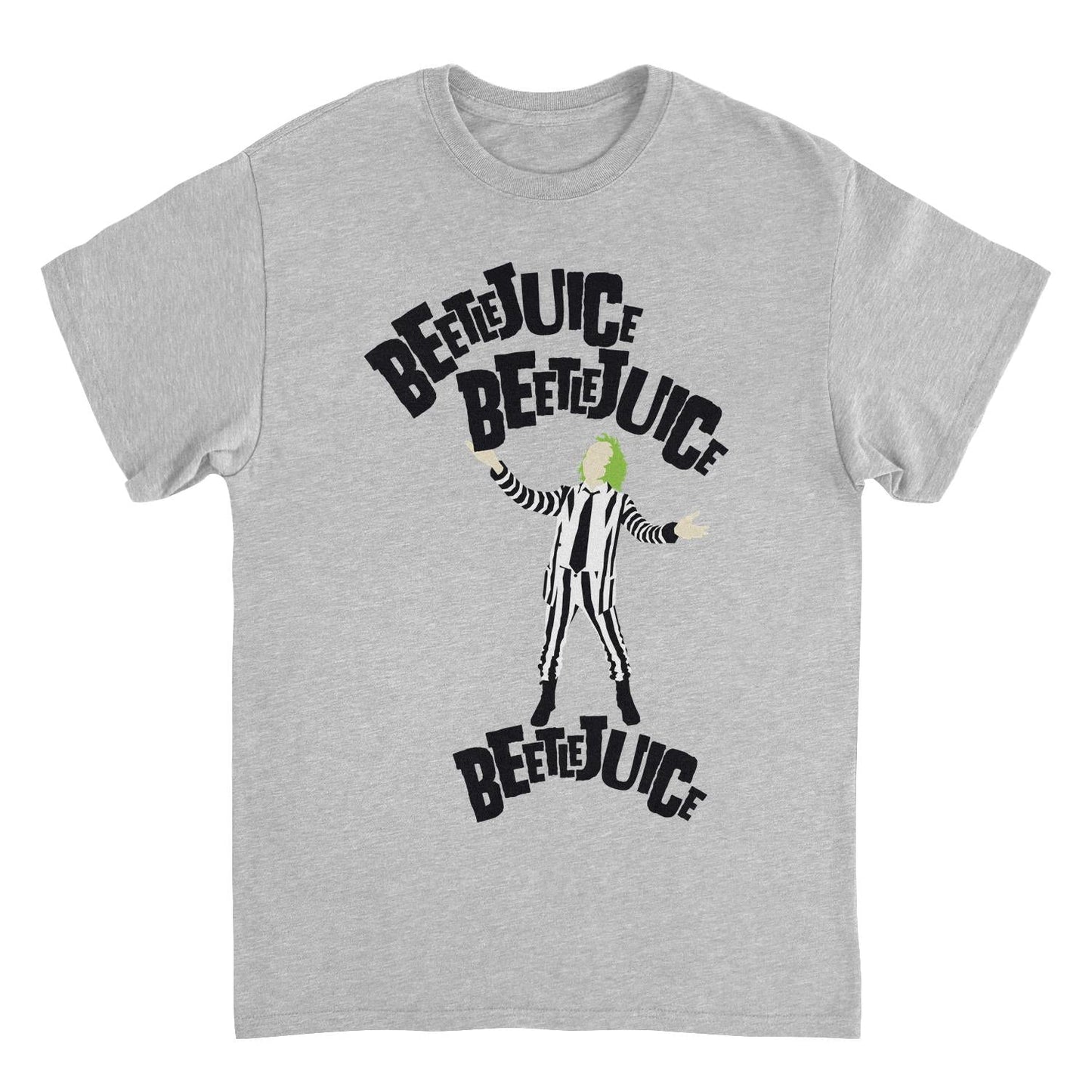 Beetlejuice Beetlejuice Beetlejuice Beetlejuice Mens T Shirt Sport Grey Officially Licensed