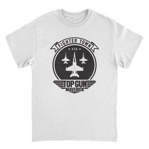 Top Gun Fighter Town Mens T Shirt White