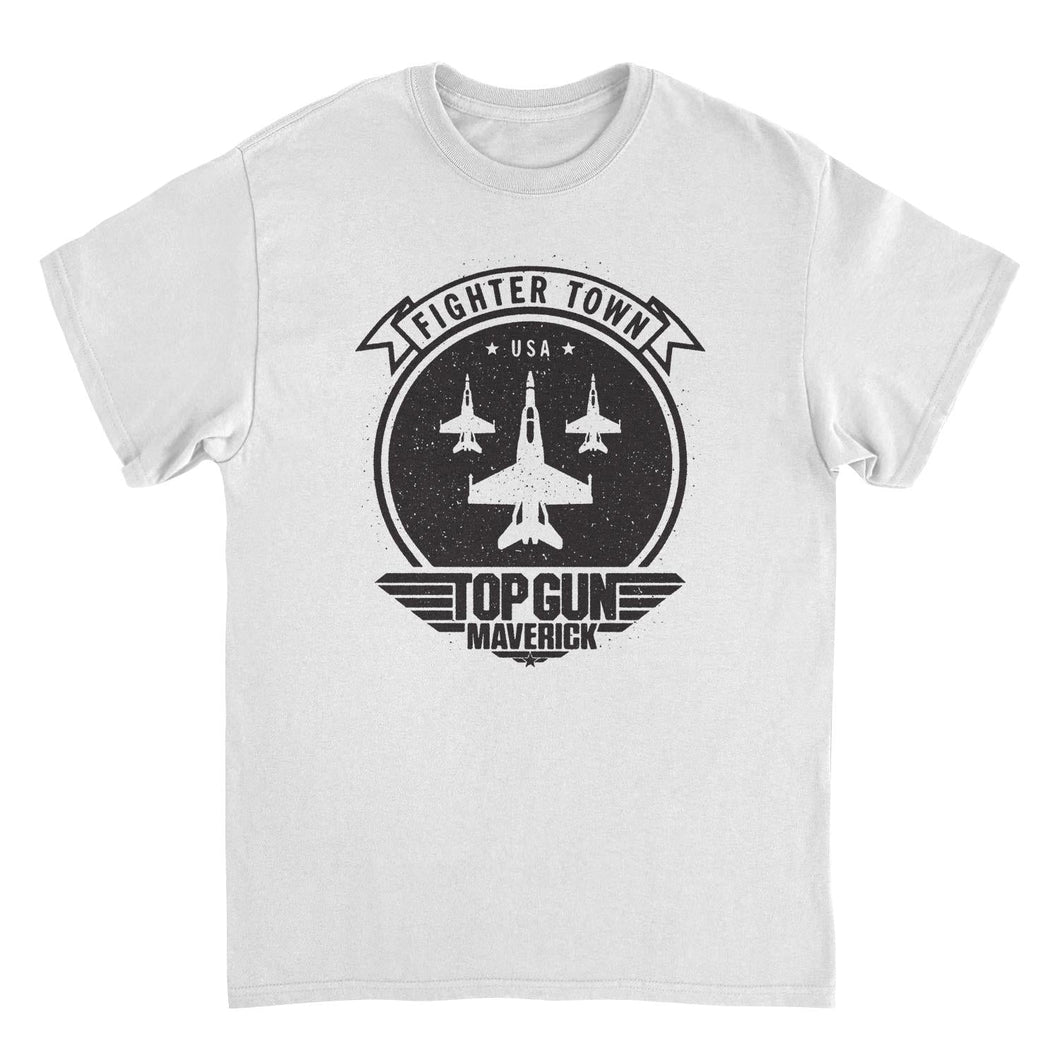 Top Gun Fighter Town Mens T Shirt White