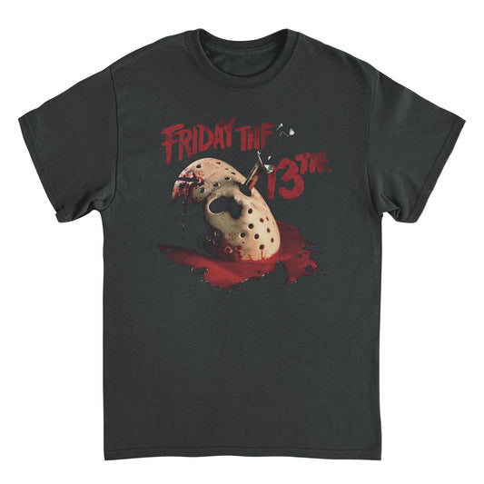 Friday the 13th Jason Mask Mens T Shirt Black Officially Licensed