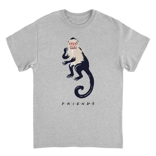 Friends Marcel the Monkey Mens T Shirt Sport Grey Officially Licensed
