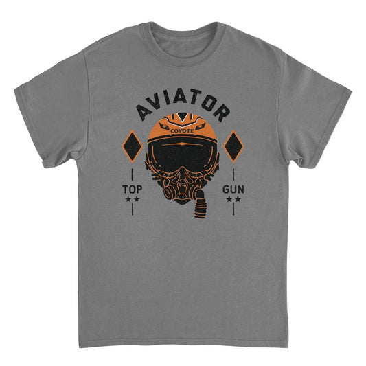 Top Gun Aviator Top Gun Mens T Shirt Charcoal Officially Licensed