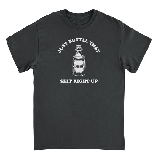 Emotion Bottle That Up Funny Mens T Shirt Black Officially Licensed