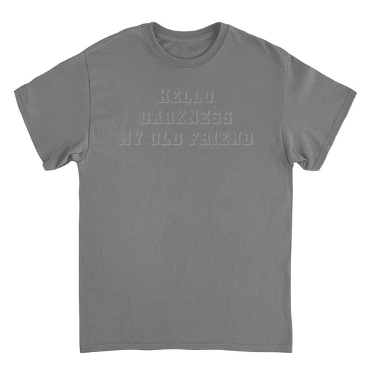 Hello Darkness Funny Mens T shirt Charcoal Officially Licensed
