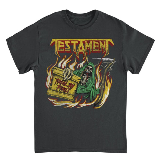Testament Trial by Fire Mens T Shirt Black Officially Licensed
