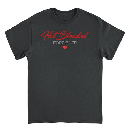 Foreigner Hot Blooded Mens T Shirt Black Officially Licensed