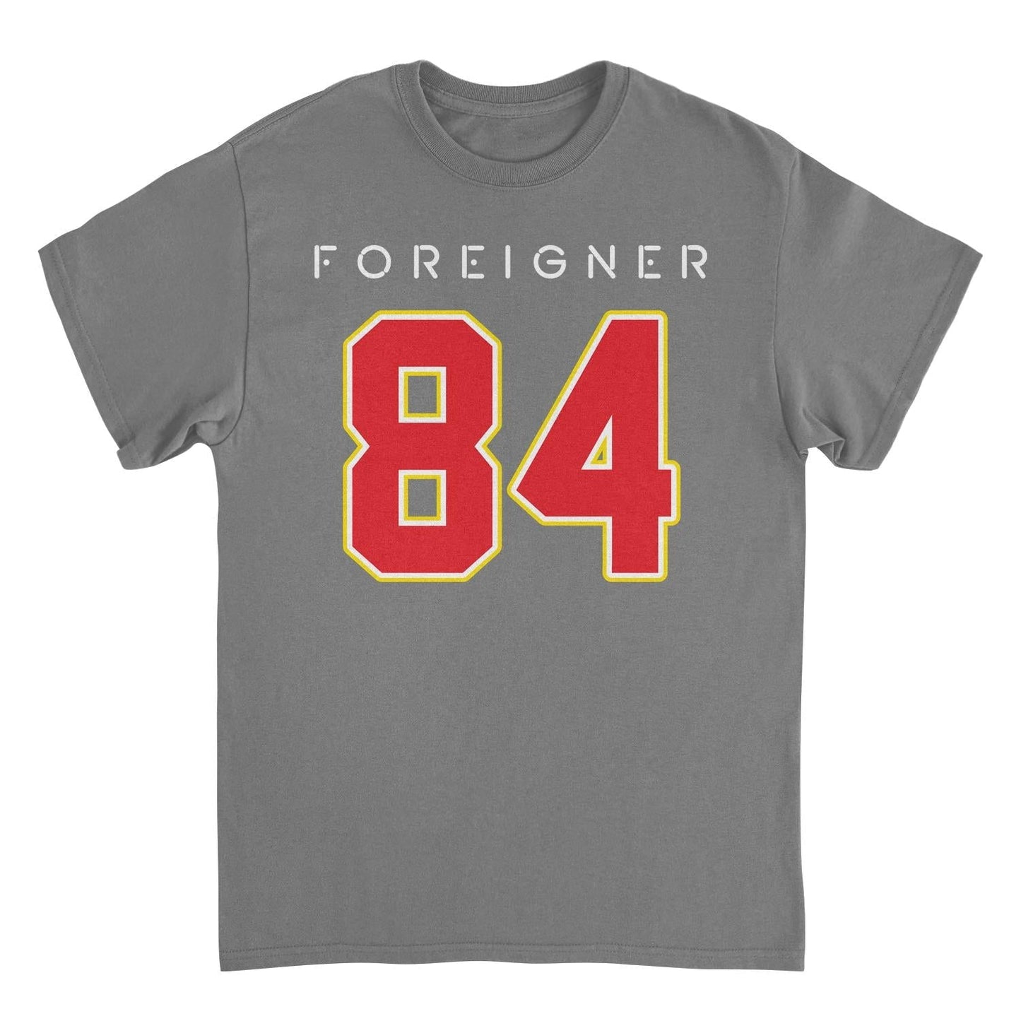 Foreigner Agent Provocateur 84 Mens T Shirt Charcoal Officially Licensed