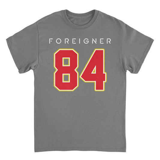 Foreigner Agent Provocateur 84 Mens T Shirt Charcoal Officially Licensed