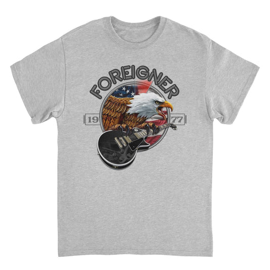 Foreigner Foreigner Eagle 2022 Mens T Shirt Sport Grey Officially Licensed