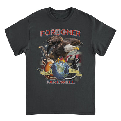 Foreigner Farewell Eagle Mens T Shirt Black