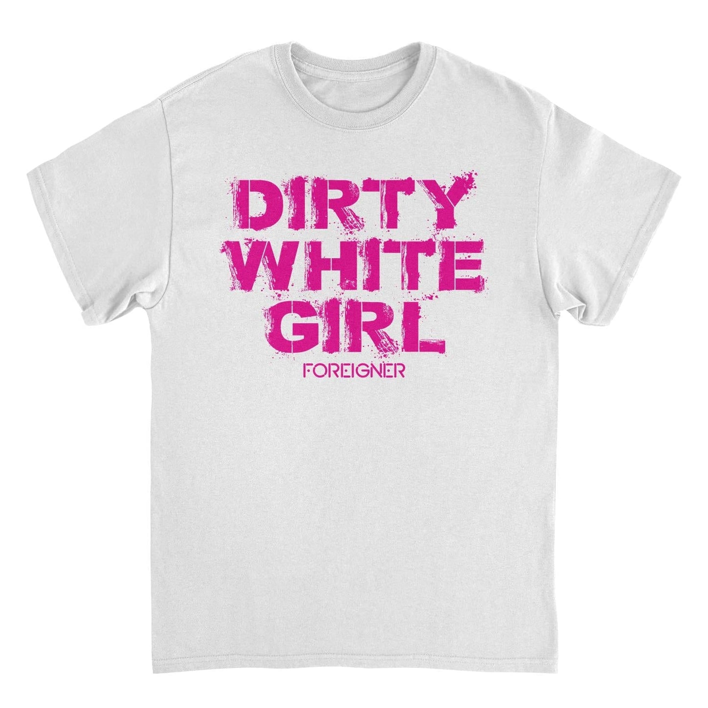Foreigner Dirty White Girl Mens T Shirt White Officially Licensed