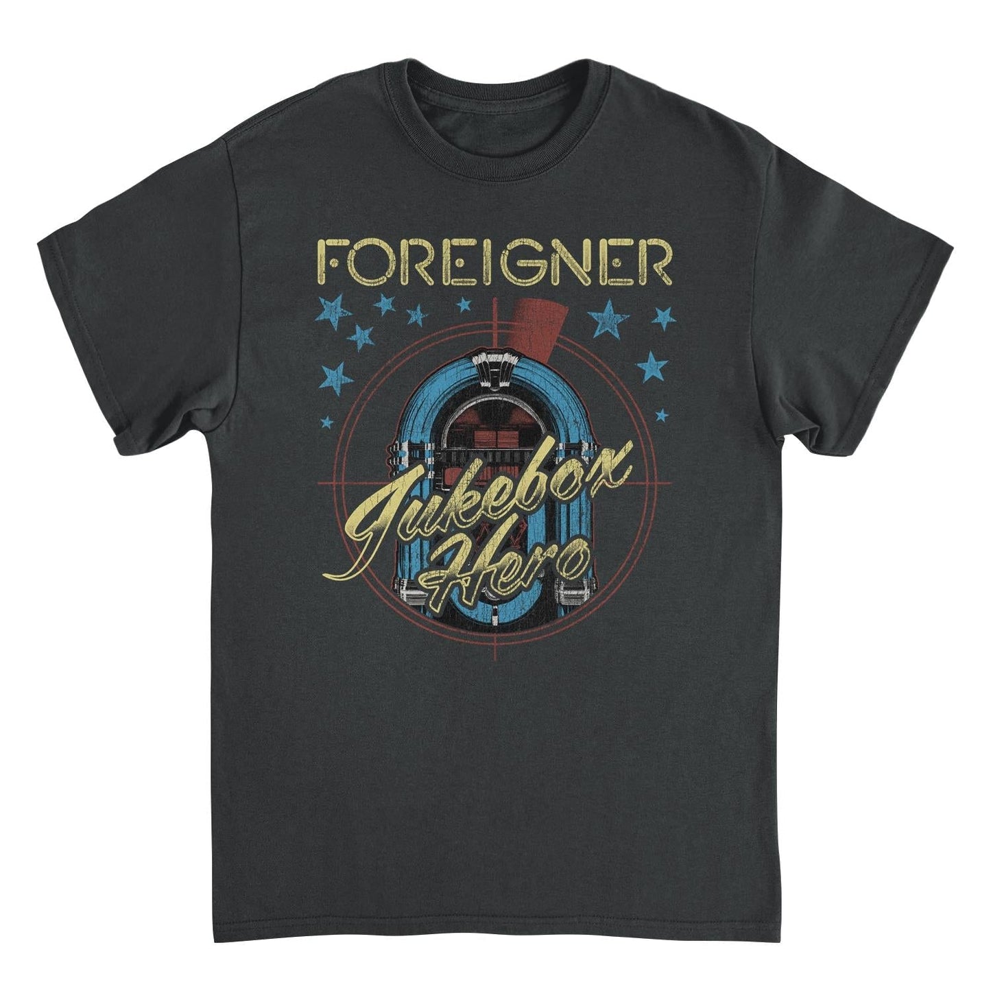 Foreigner Jukebox Here Mens T Shirt Black