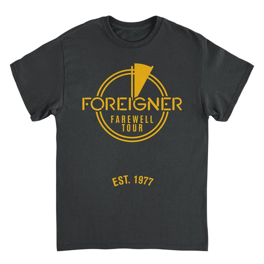 Foreigner Farewell Est 1977 Mens T Shirt Black