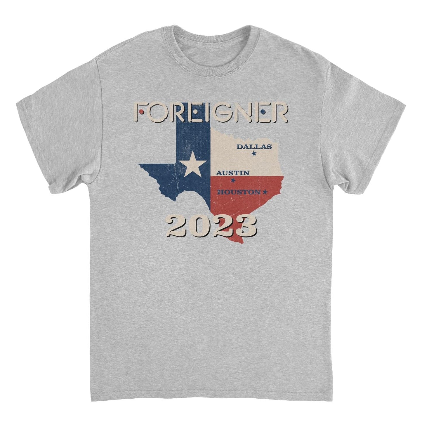 Foreigner Texas Farewell Mens T Shirt Sport Grey Officially Licensed