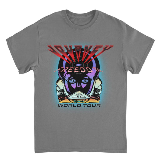 Journey Freedom World Tour Mens T Shirt Charcoal