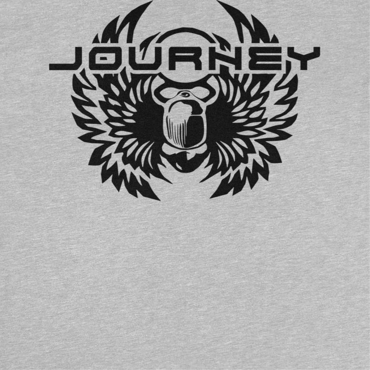 Journey Black Solid Logo Mens T Shirt Sport Grey