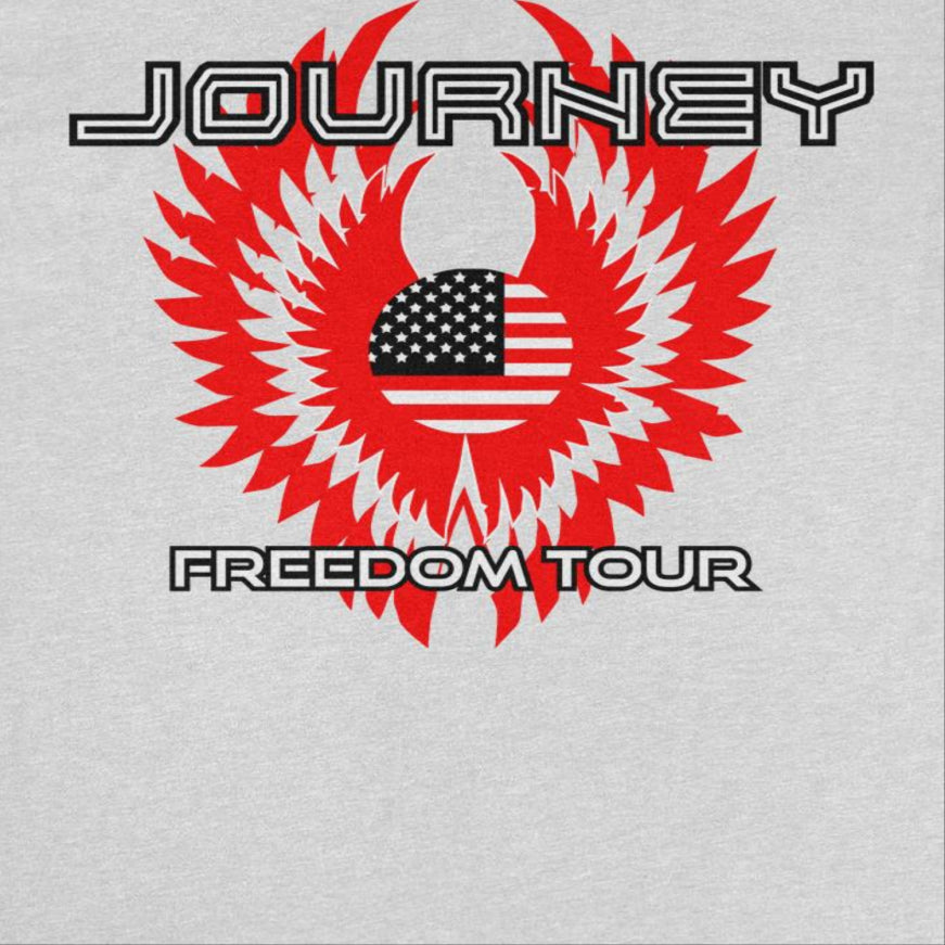 Journey Freedom Tour America Mens T Shirt Ash Grey