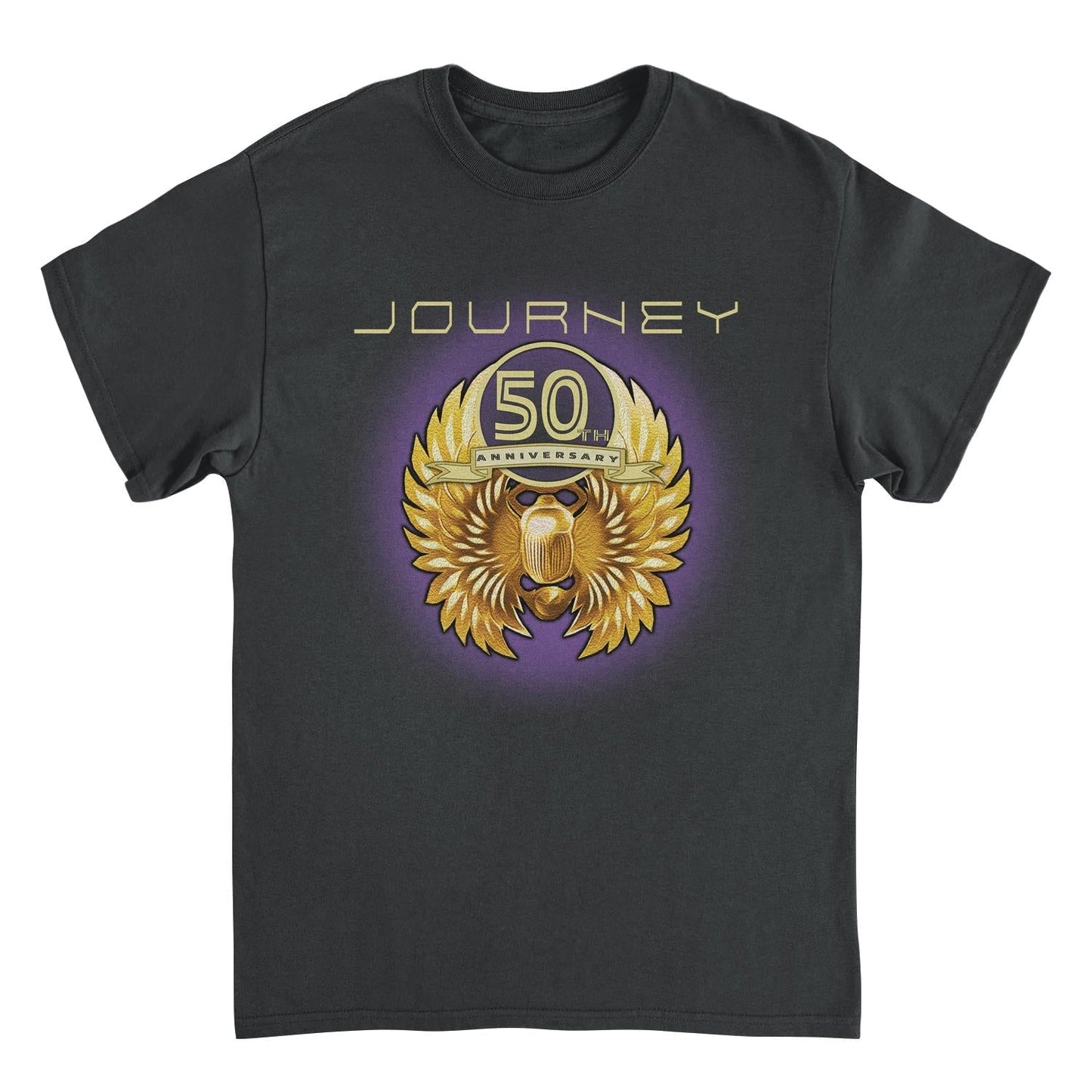 Journey 50th Anniversary Gold Scarab Mens T Shirt Black