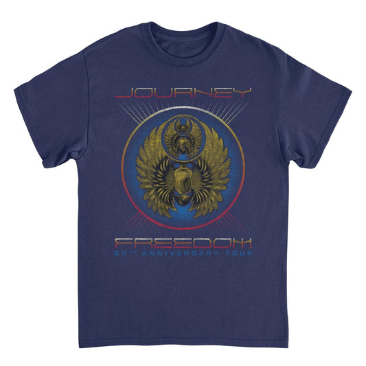 Journey Freedom 20th Anniversary Tour Mens T Shirt Navy Blue