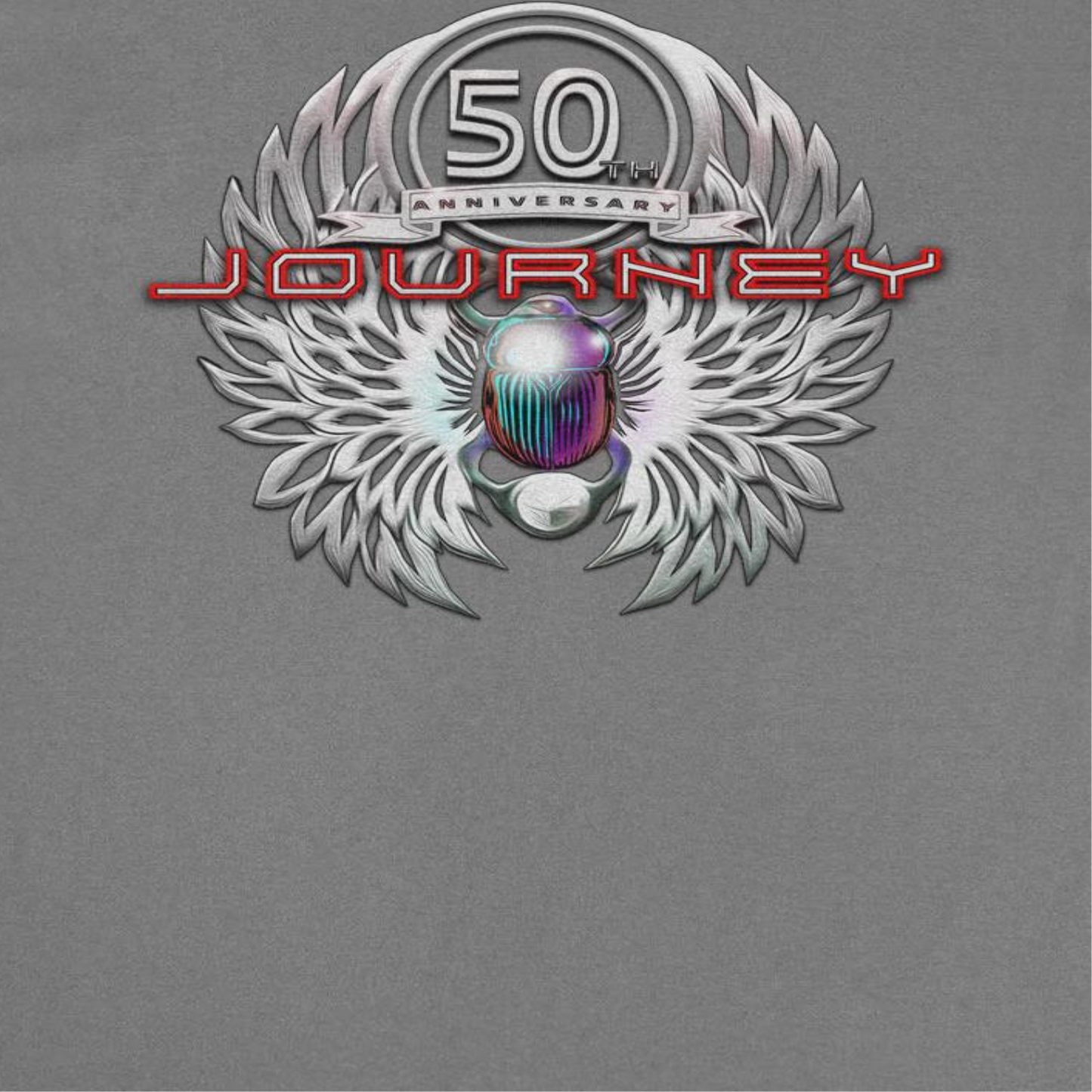 Journey Platinum Scarab 50th Anniversary Mens T Shirt Charcoal