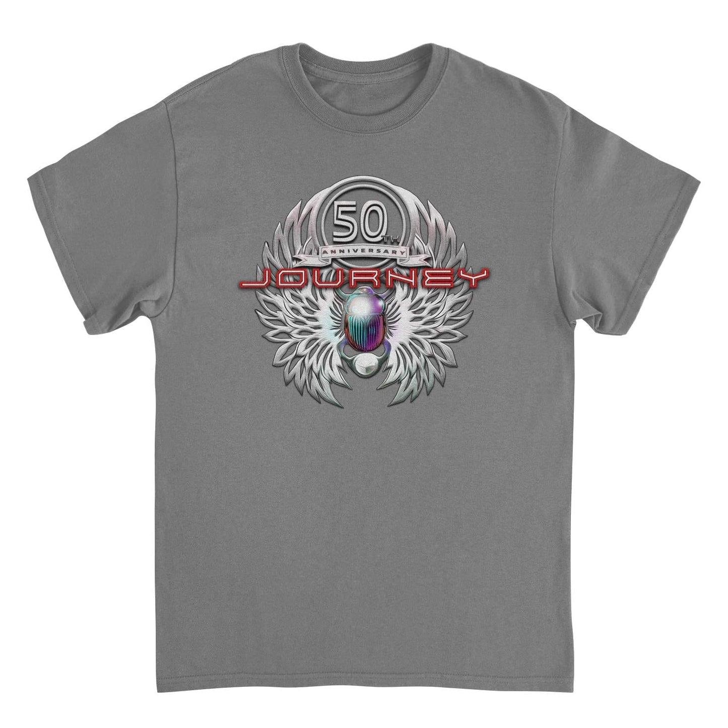 Journey Platinum Scarab 50th Anniversary Mens T Shirt Charcoal