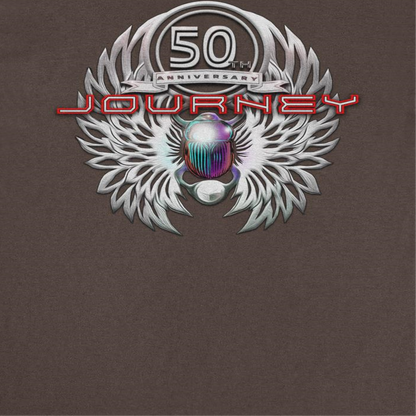 Journey Platinum Scarab 50th Anniversary Mens T Shirt Dark Chocolate