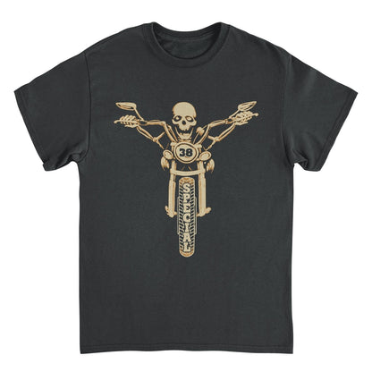 38 Special Skeleton on Bike Mens T Shirt Black