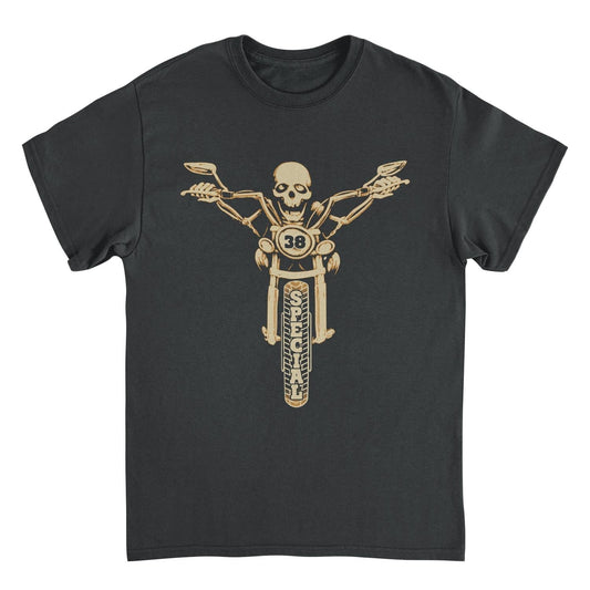 38 Special Skeleton on Bike Mens T Shirt Black Officially Licensed