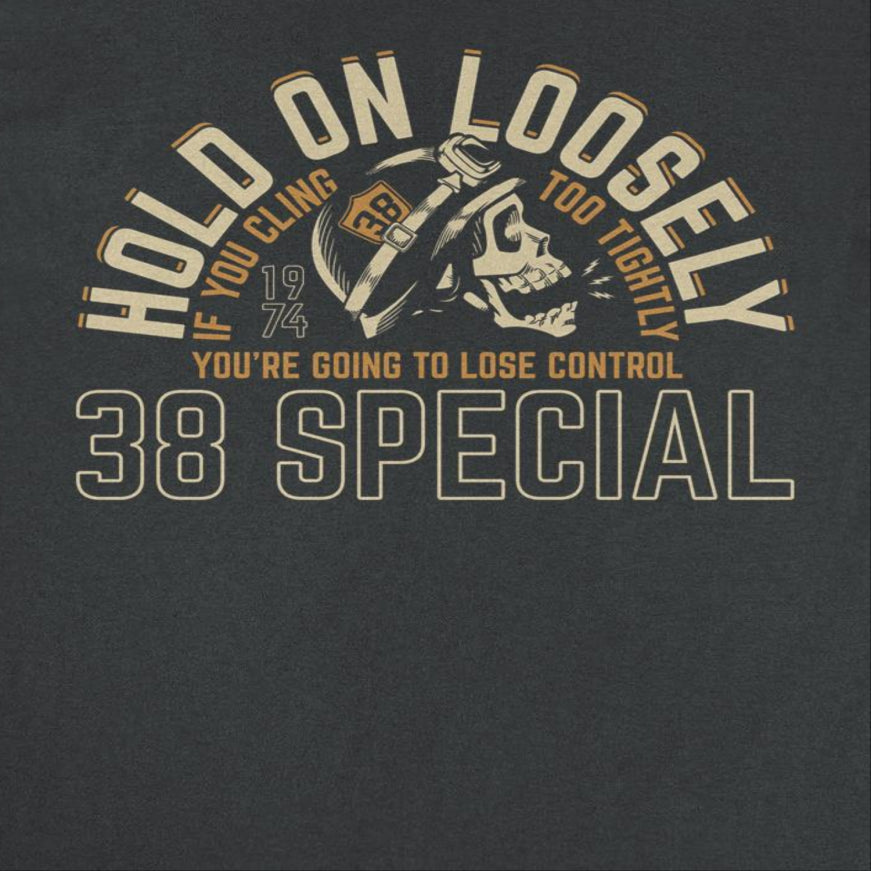 38 Special Hold on Loosely Skull Mens T Shirt Black