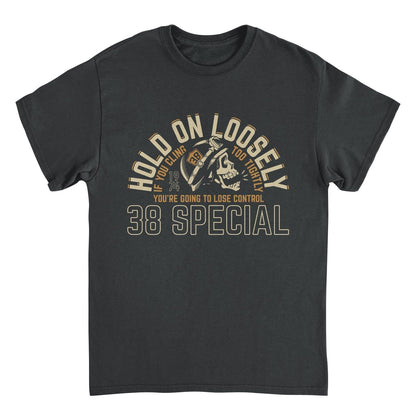 38 Special Hold on Loosely Skull Mens T Shirt Black Officially Licensed